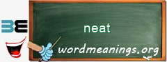 WordMeaning blackboard for neat